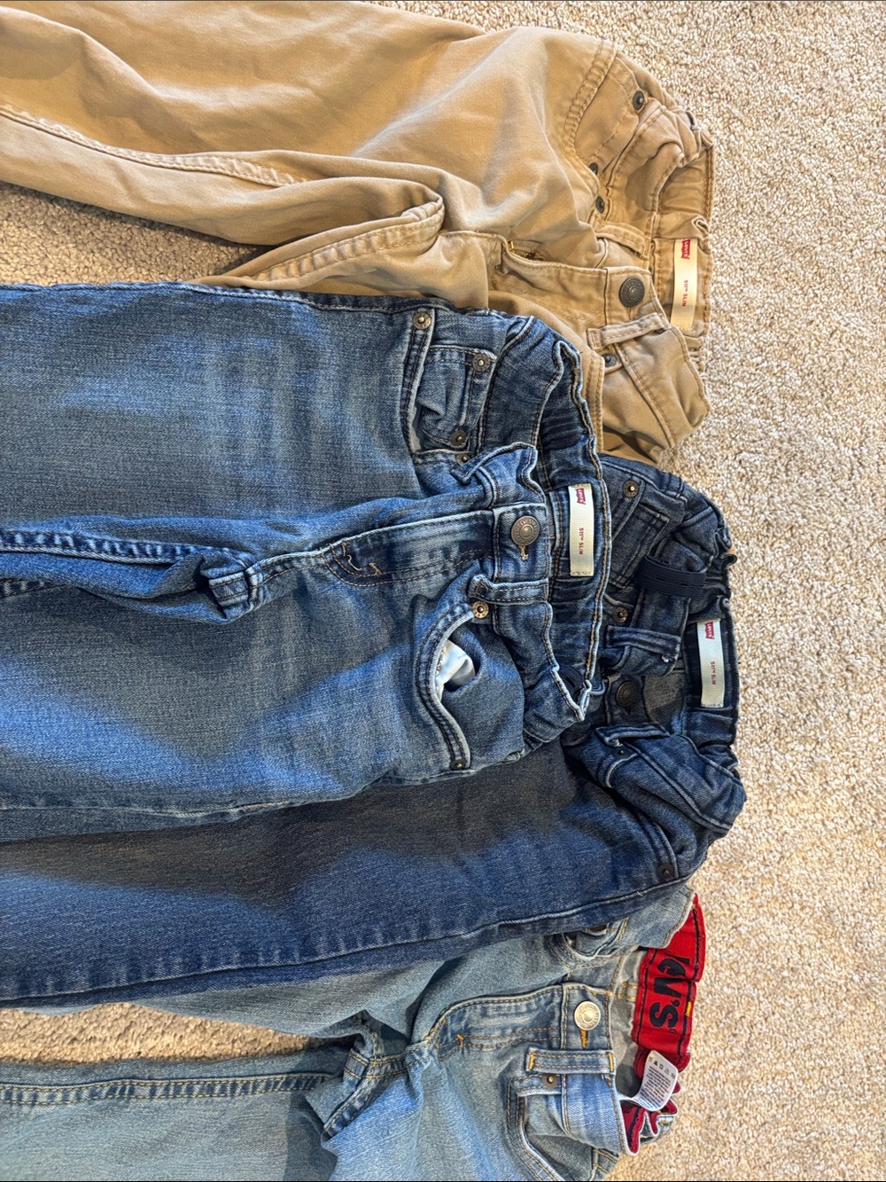 Levi's Kids Jeans and Khaki Pants - Blue and Tan Bundle